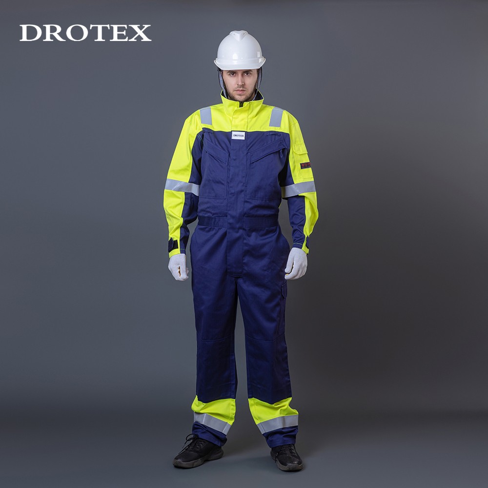 芳纶阻燃反光连体服石油采矿工作服